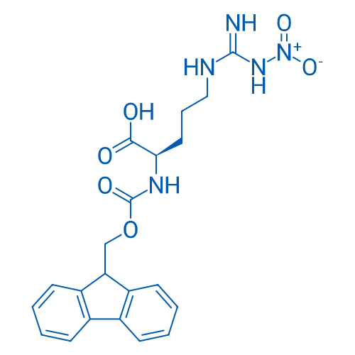 FMOC-硝基-D-精氨酸 结构式