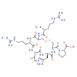 抑制剂H-D-Arg-Cys-Arg-Val-His-Cys-Pro-OH 结构式