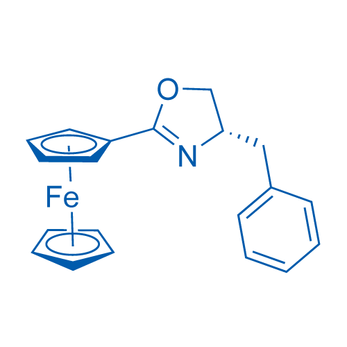 [(4S)-4,5-二氢-4-苄基-2-噁唑基]二茂铁 结构式