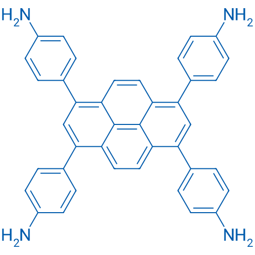 4,4',4'',4'''-(芘-1,3,6,8-四基)四苯胺 结构式