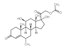 6α-甲基氢化可的松21-乙酸酯 结构式
