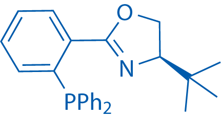 (R)-4-叔丁基-2-[2-(二苯基膦基)苯基]-4,5-二氢恶唑 结构式