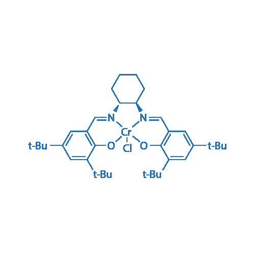 (1R,2R)-(-)-[1,2-环己二氨-N,N'-双(3,5-二叔丁基亚水杨基)]氯化铬(III) 结构式