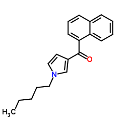 萘-1-基-(1-戊基吡咯-3-基)甲酮 结构式