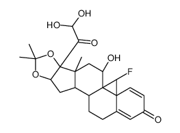 (11b，16a)-9-Fluoro-11，21，21-trihydroxy-16，17-[(1-methylethylidene)bis(oxy)]pregna-1，4-diene-3，20-dione 结构式