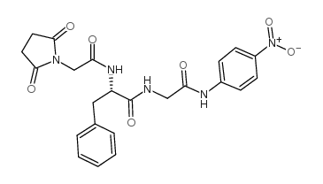 N-琥珀酰-甘氨酰-苯丙氨酰-甘氨酰对硝基苯胺 结构式