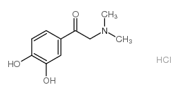 1-(3,4-二羟基苯基)-2-(二甲氨基)乙烷-1-酮盐酸盐 结构式