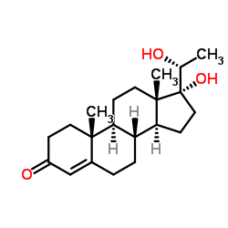 17α,20β-二羟基-4-孕烯-3-酮 结构式