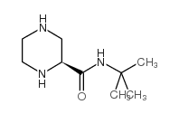 (S)-(-)-2-叔丁基-2-哌嗪甲酰胺 结构式