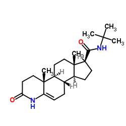 N-叔丁基-3-酮-4-氮杂-5a-雄甾烯-17b-酰胺 结构式