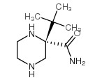 (S)-(-)-2-叔丁基-2-哌嗪羧酰胺 结构式