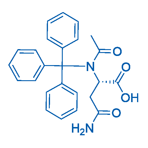 N-乙酰基-N'-三苯甲基-L-天冬酰胺 结构式