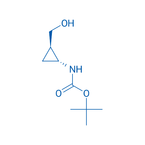 rel-((1R,2R)-2-(羟甲基)环丙基)氨基甲酸叔丁酯 结构式