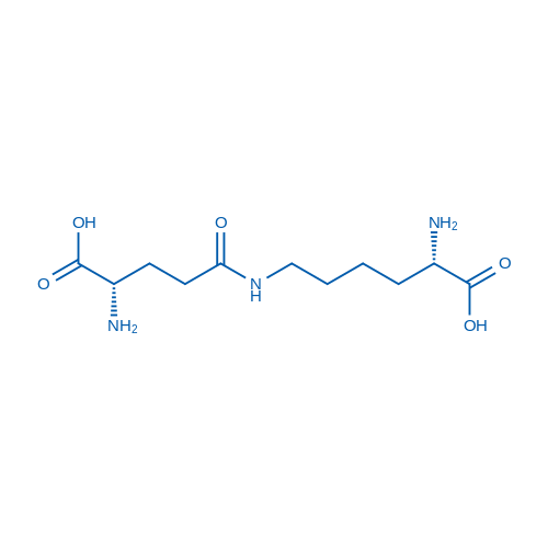 (S)-2-氨基-6-((S)-4-氨基-4-羧基丁酰胺基)己酸 结构式