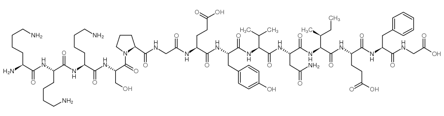 Lys-Lys-Lys-Ser-Pro-Gly-Glu-Tyr-Val-Asn-Ile-Glu-Phe-Gly-OH 结构式