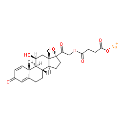 泼尼松龙琥珀酸钠 结构式