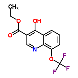 4-氧代-8-(三氟甲氧基)-1,4-二氢喹啉-3-羧酸乙酯 结构式