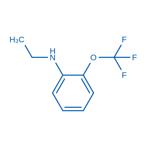 N-乙基-2-(三氟甲氧基)苯胺 结构式