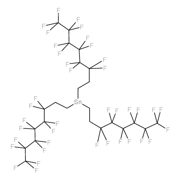 三(3,3,4,4,5,5,6,6,7,7,8,8,8-十三氟辛基)氢化锡 结构式