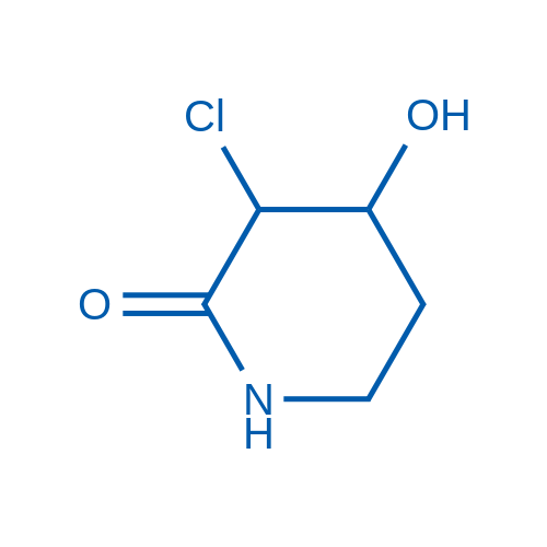 3-氯-4-羟基哌啶-2-酮 结构式