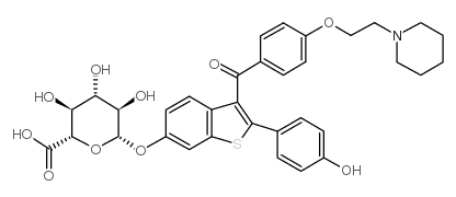 雷洛昔芬-6-葡萄糖醛酸苷 结构式