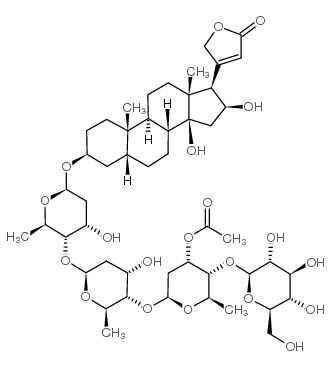 毛花洋地黄苷B 结构式