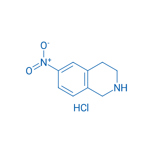 6-硝基-1,2,3,4-四氢异喹啉盐酸盐 结构式