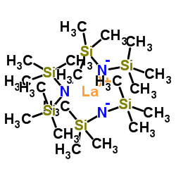 三[N,N-双(三甲基硅烷)胺]镧(III) 结构式