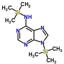 N,9-二(三甲硅基)-9H-嘌呤-6-胺 结构式
