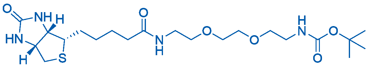 生物素-PEG2-NH-Boc 结构式