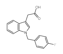 2-[1-(4-氟苄基)-1H-吲哚-3-基]乙酸 结构式