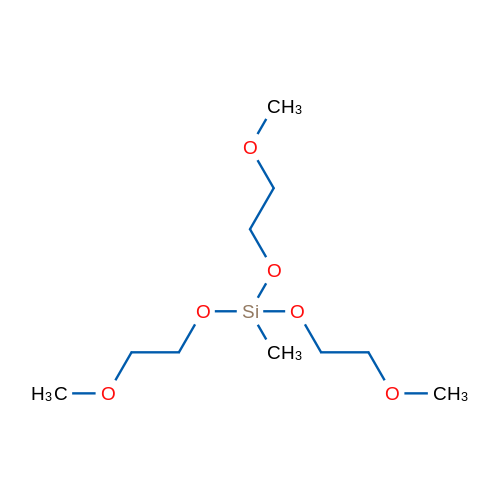 甲基三(2-甲氧基乙氧基)硅烷 结构式
