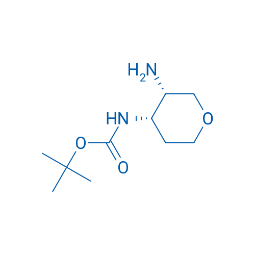 ((3S,4S)-3-氨基四氢-2H-吡喃-4-基)氨基甲酸叔丁酯 结构式