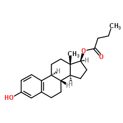 雌二醇17-丁酸盐 结构式