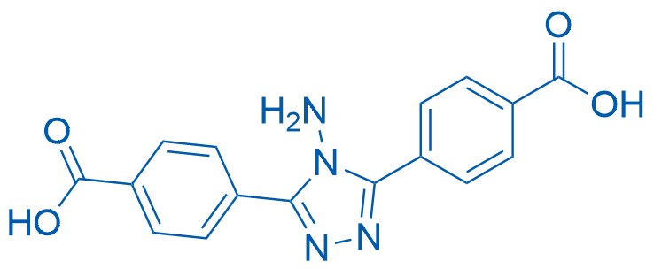 4,4'-(4-氨基-4H-1,2,4-三唑-3,5-二基)二苯甲酸 结构式