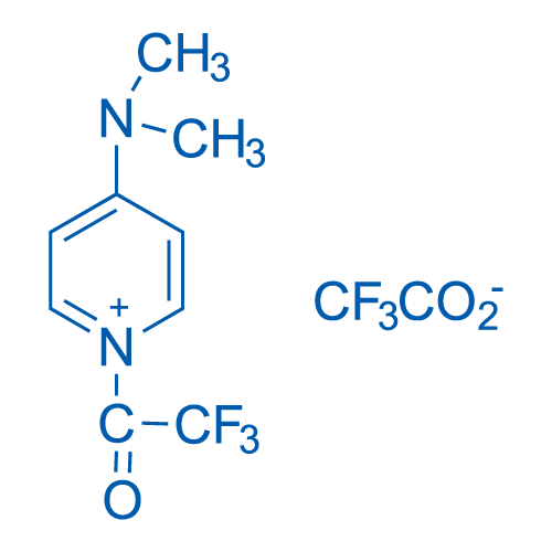 4-(二甲氨基)-1-(2,2,2-三氟乙酰基)吡啶-1-鎓2,2,2-三氟乙酸盐 结构式