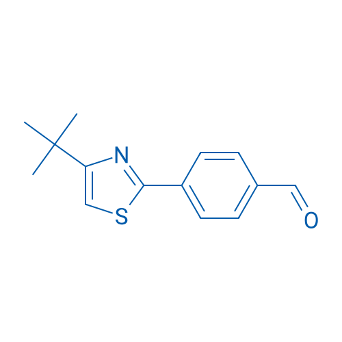 4-[4-(叔丁基)-1,3-噻唑-2-基]苯甲醛 结构式