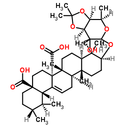 Quinovic acid 3-O-(3',4'-O-isopropylidene)-beta-D-fucopyranoside 结构式