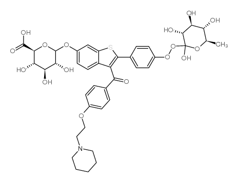 Raloxifene 6,4’-Bis-Beta-D-glucuronide 结构式