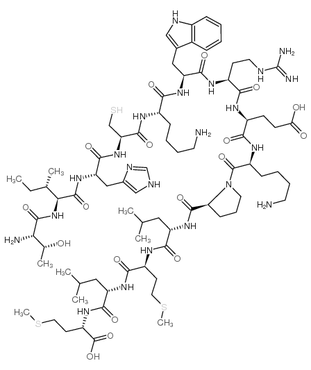 H-Thr-Ile-His-Cys-Lys-Trp-Arg-Glu-Lys-Pro-Leu-Met-Leu-Met-OH 结构式