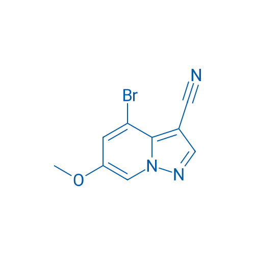 4-溴-6-甲氧基吡唑并[1,5-a]吡啶-3-腈 结构式