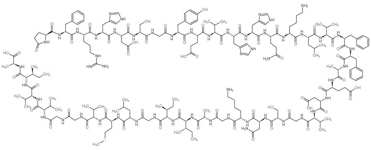 (Pyr3)-淀粉样β-蛋白(3-42) 结构式