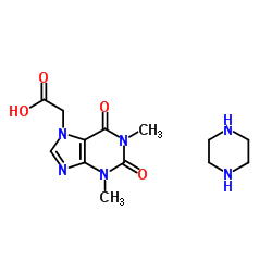 乙酸茶碱哌嗪盐 结构式