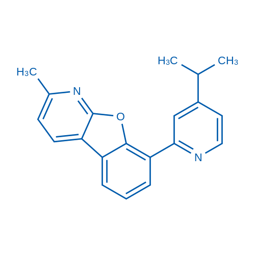 8-(4-异丙基吡啶-2-基)-2-甲基苯并呋喃并[2,3-b]吡啶 结构式
