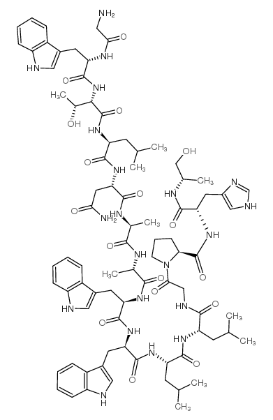 (丙氨酸6,D-色氨酸8,L-丙氨醇15)-甘丙肽(1-15) 结构式