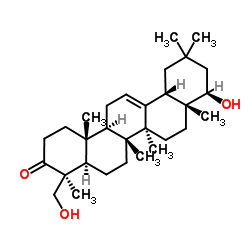 (4β,22β)-22,23-二羟基齐墩果-12-烯-3-酮 结构式