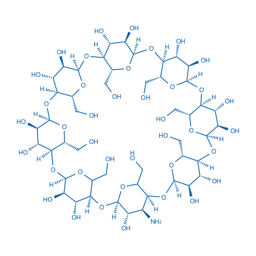 3A-氨基-3A-脱氧-(2AS,3AS)-γ-环糊精 结构式