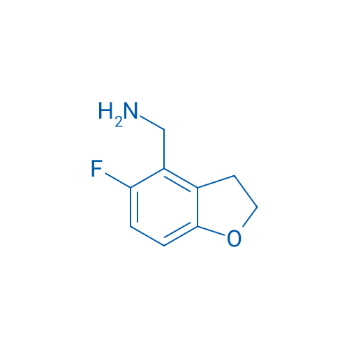 (5-氟-2,3-二氢苯并呋喃-4-基)甲胺 结构式