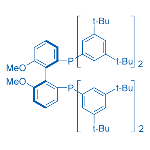 (R)-(+)-2,2'-双[二(3,5-二叔丁基苯基)膦]-6,6'-二甲氧基-1,1'-联苯 结构式