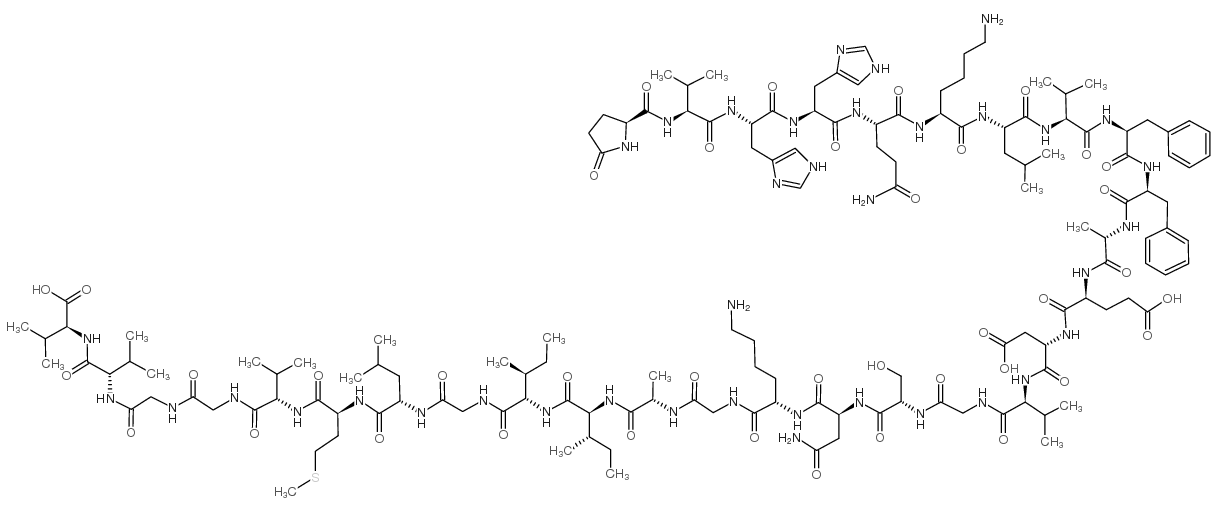 (Pyr11)-β淀粉样蛋白(11-40) 结构式